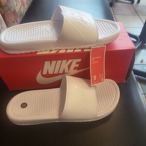 New All White NIKE Women's Slide Size 9. In Original Box. Never Worn.